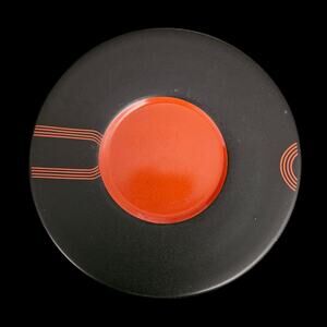 IKEA Black Red Accent Plates Set of 2 Modern Sweden Thailand